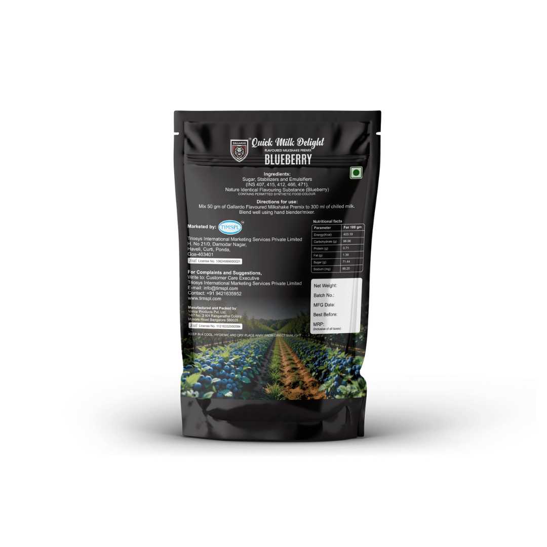 Blueberry Milkshake Premix Powder